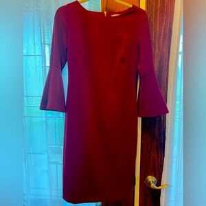 CALVIN KLEIN
Bell-Sleeve Sheath Dress